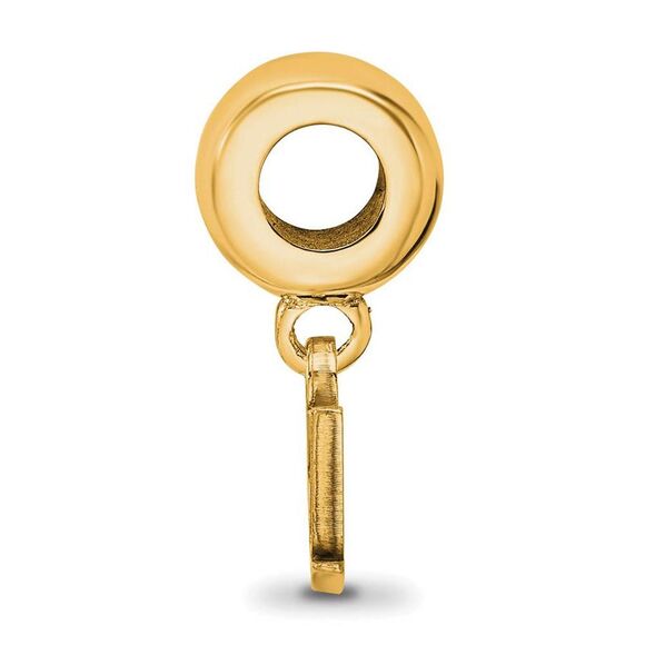 14k Gold Plated Silver Eastern Kentucky U XS Dangle Bead Charm - Picture 2 of 6